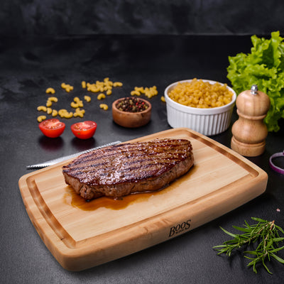 John Boos Block 14" Cutting/Carving Board w/ Juice Groove, Maple Wood (Open Box) - VMInnovations