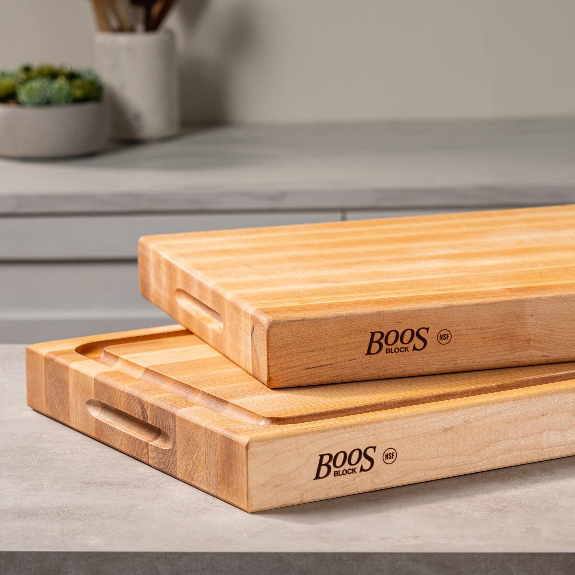 John Boos Reversible 20" Wide Flat Edge Grain Cutting Board, Maple Wood (Used)