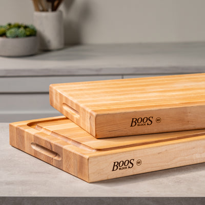 John Boos Reversible 20" Wide Flat Edge Grain Cutting Board, Maple Wood (Used)
