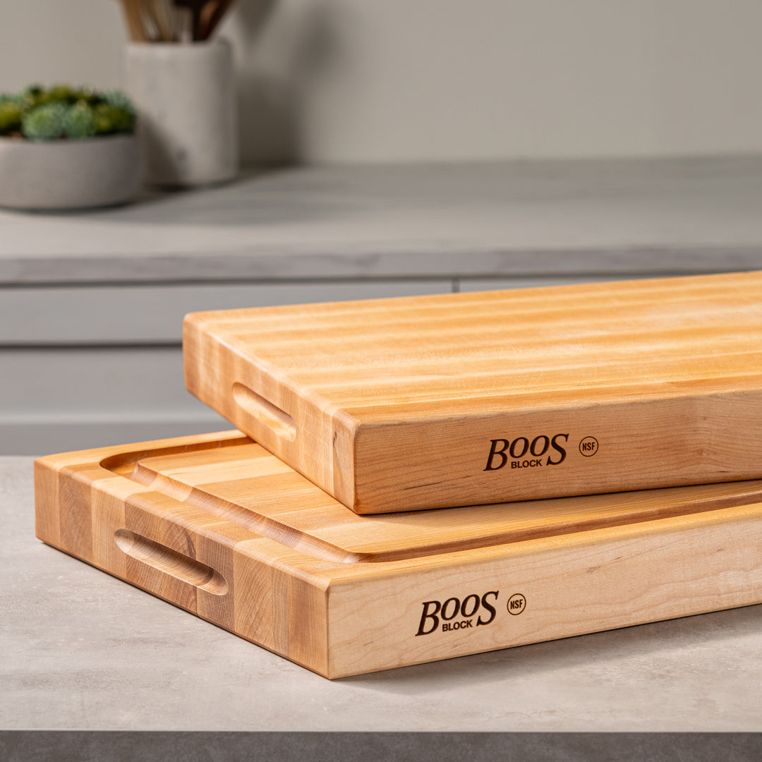 John Boos 20 Inch Wide Flat Edge Grain Cutting Board, Maple Wood (Open Box) - VMInnovations