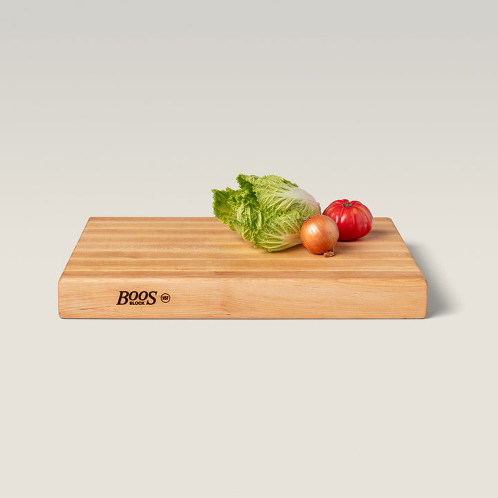 John Boos 20 Inch Wide Flat Edge Grain Cutting Board, Maple Wood (Open Box)