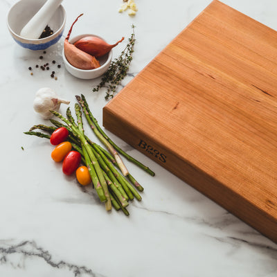 John Boos Cherry Wood End Grain Cutting Board for Kitchen Prep,20" x 15" x 2.25"