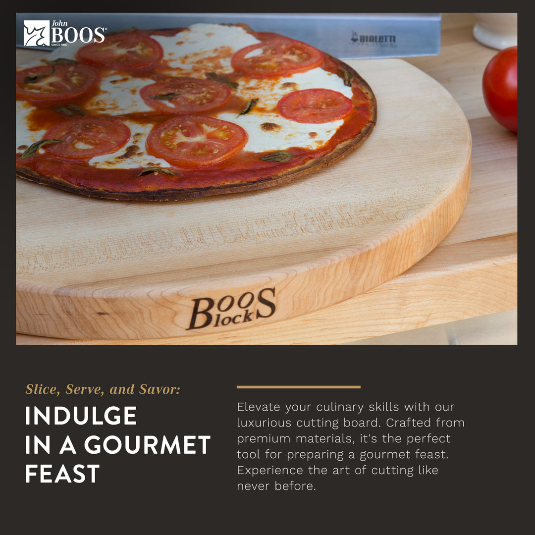 John Boos R Board 18" Diameter 1.5" Thick Round Cutting Board, Maple (Open Box)