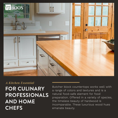 John Boos Butcher Block Kitchen Countertop, 42" x 25" x 1 1/2", Cherry - VMInnovations