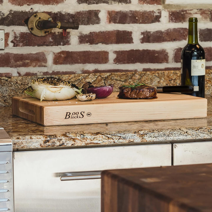 John Boos Maple Wood Edge Grain Cutting Board,24x18x2.25in (Open Box) (2 Pack)