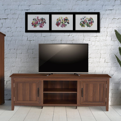 JOMEED TV Console Stand Table Cabinet Media Entertainment Center,Brown(Open Box) - VMInnovations