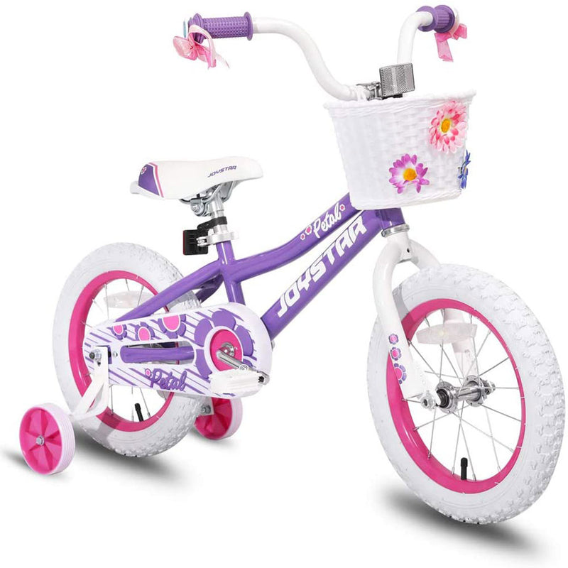 Joystar Petal 16 Inch Kids Bike Bicycle w/ Training Wheels, 4 to 7 (For Parts)