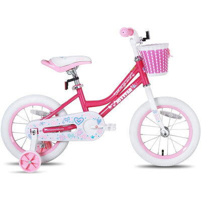 Joystar Angel 14 Inch Ages 3 to 5 Kids Bike with Training Wheels, Pink(Open Box) - VMInnovations