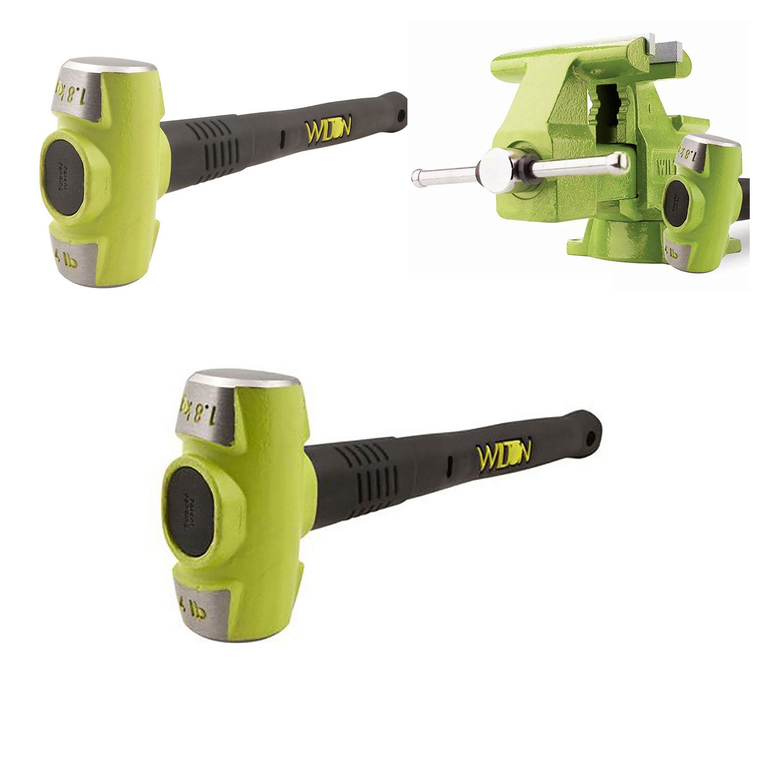 Wilton Bash 6.5 Inch Vise And 12 Inch Hammer + 4 Pound 16 Inch Sledge Hammer