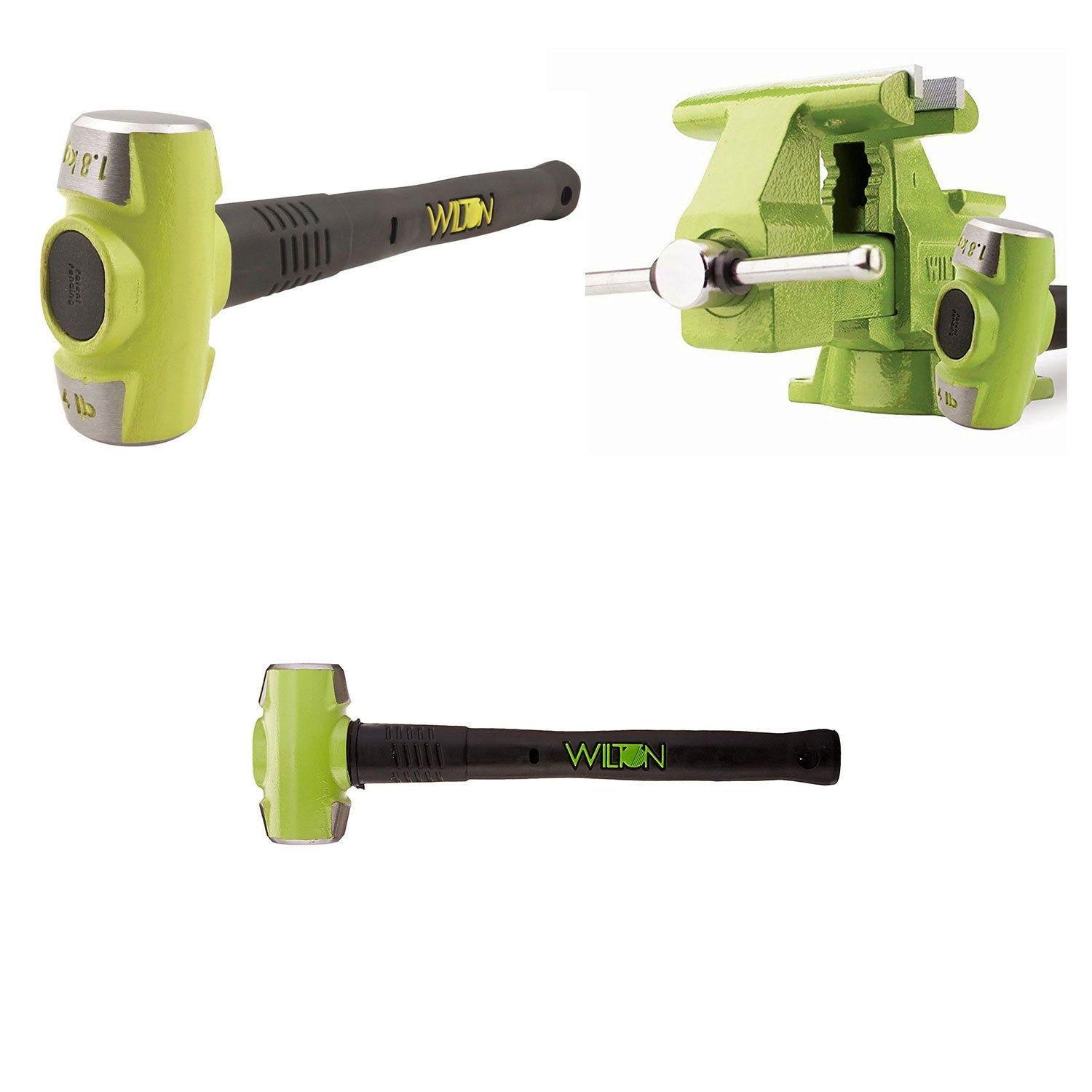 Wilton Bash 6.5 Inch Vise And 12 Inch Hammer + Sledge Hammer with 6 Pound Head - VMInnovations