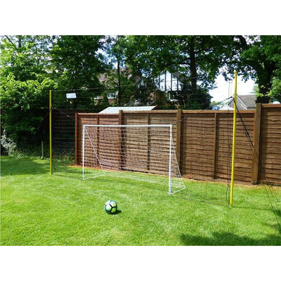 Open Goaaal Soccer Practice Net Rebounder Backstop with Goal, Junior (Used)