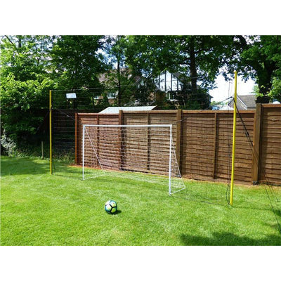 Open Goaaal Soccer Practice Net Rebounder Backstop with Goal, Junior (Used) - VMInnovations