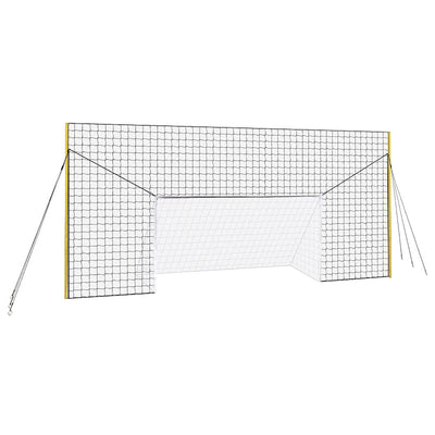 Open Goaaal Soccer Practice Net Rebounder Backstop with Goal, Junior (Used) - VMInnovations