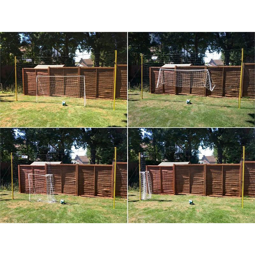 Open Goaaal Soccer Practice Net Rebounder Backstop with Goal, Junior (Used) - VMInnovations