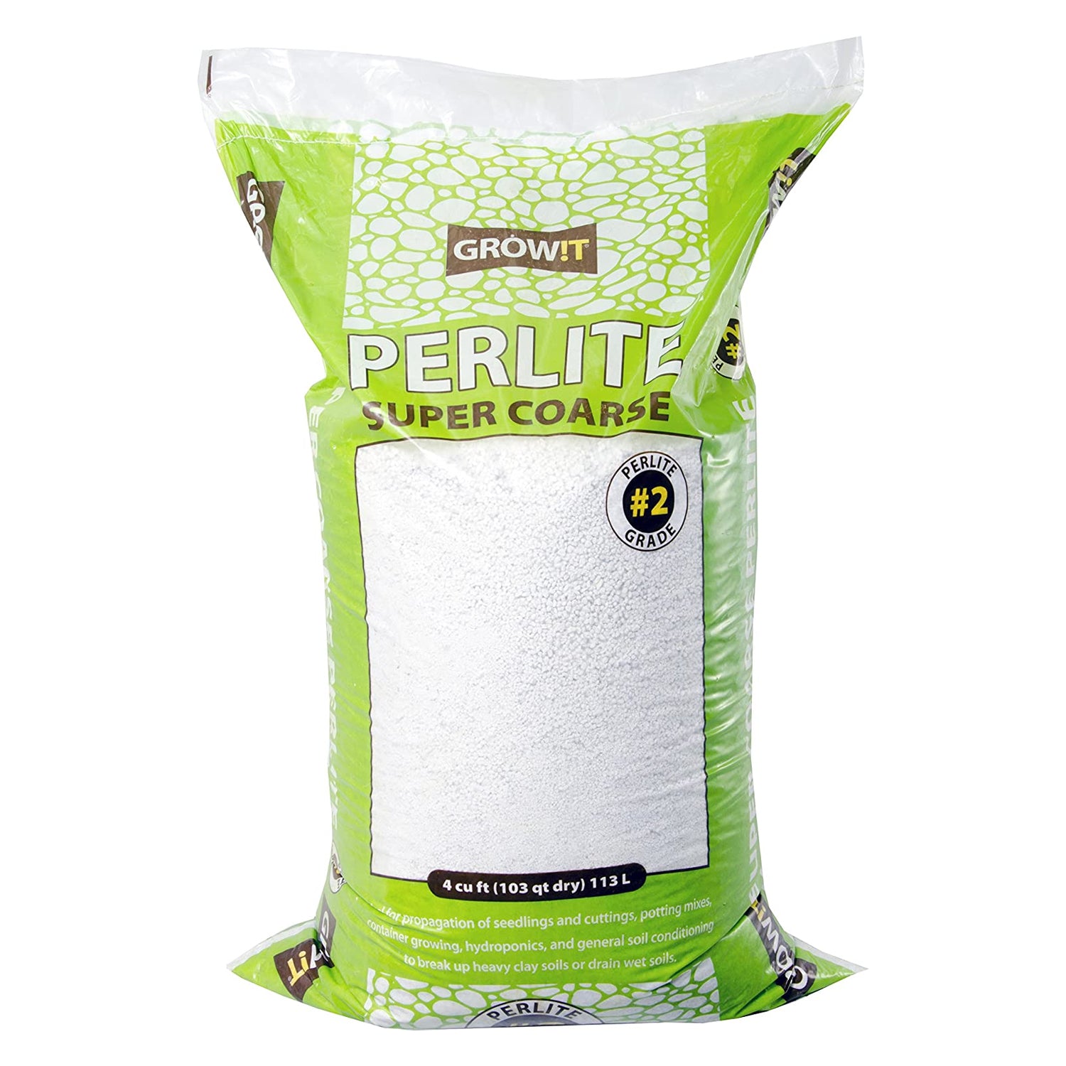 GROW!T Super Coarse #2 Perlite for Hydroponic Greenhouses Gardens 4 Cubic Feet - VMInnovations
