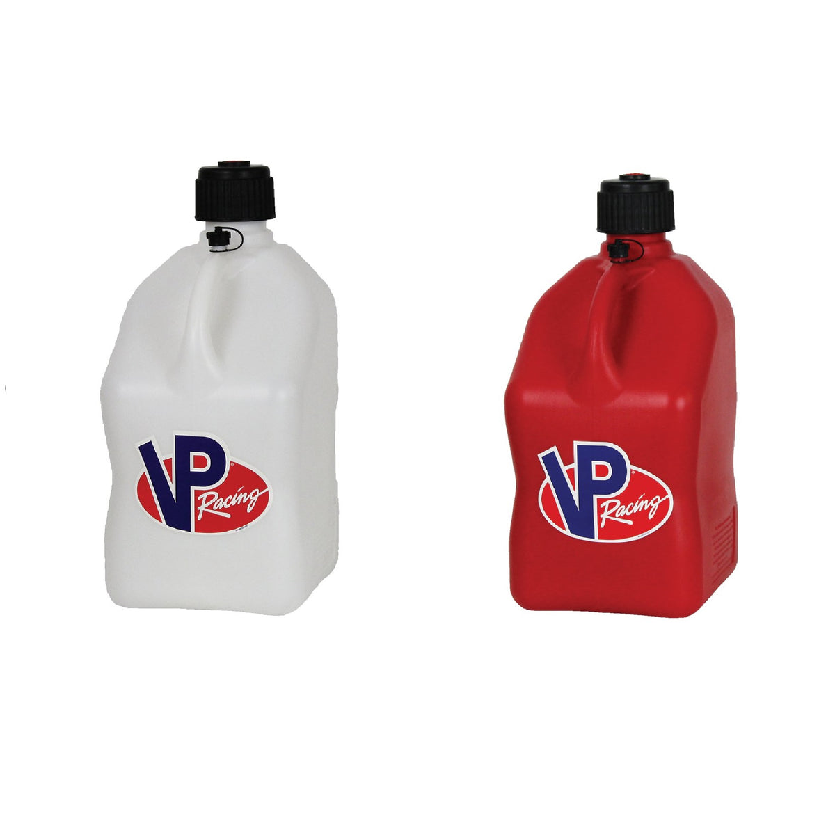 VP Racing 5 Gallon Motorsport Racing Liquid Container Utility Jugs, White & Red