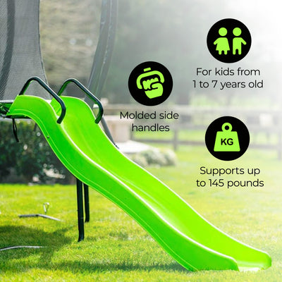 JumpFlex JUMPSLIDE Kids Indoor Outdoor Trampoline Slide, Accessory Only, Green
