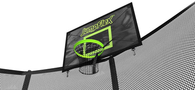 JumpFlex PROJAM Hero Basketball Hoop and Net Attachment for Trampolines, Black