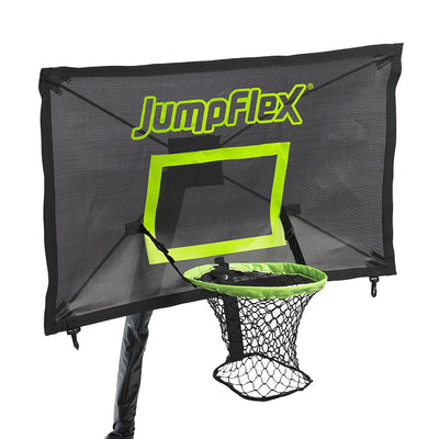 JumpFlex PROJAM Hero Basketball Hoop and Net Attachment for Trampolines, Black