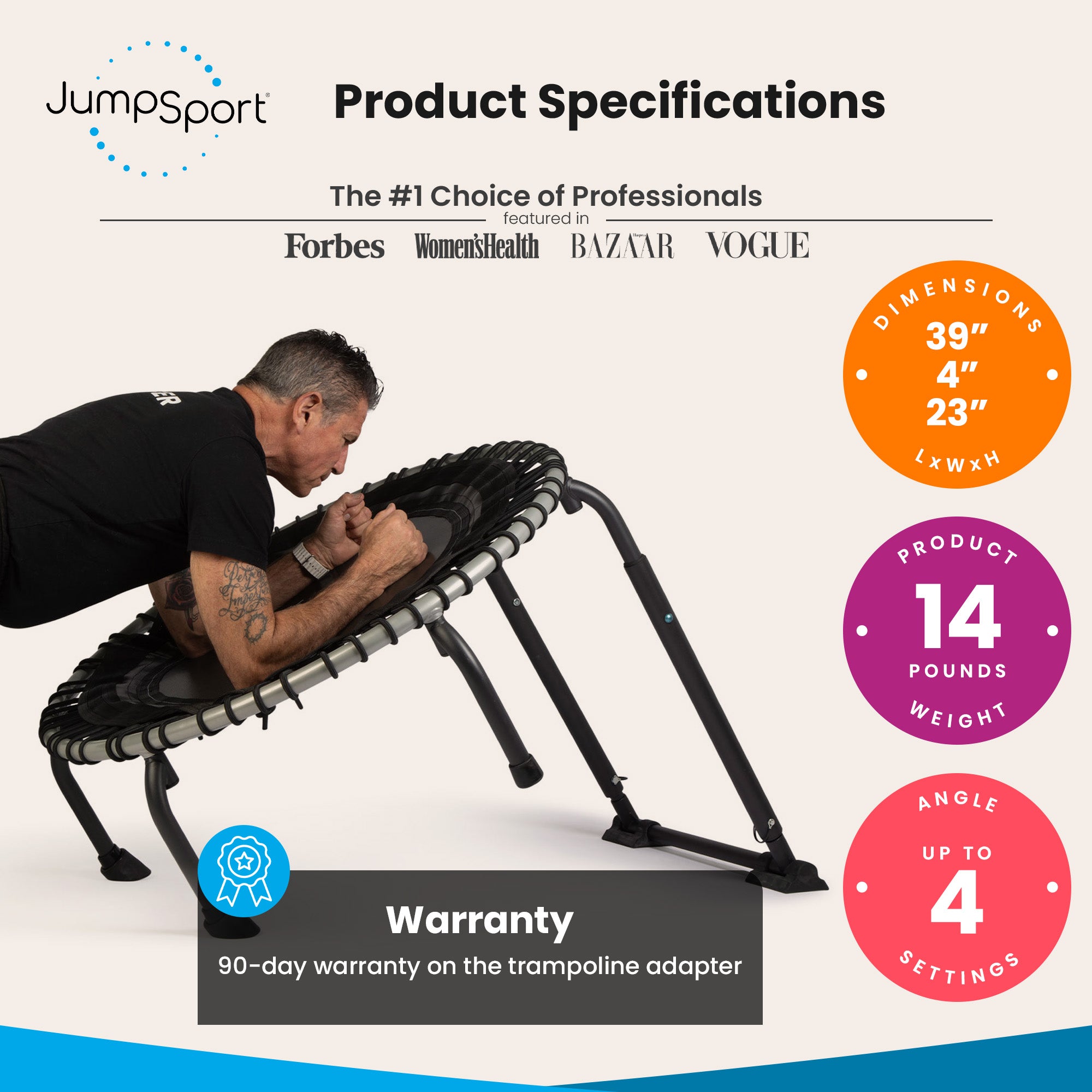 JumpSport 39" Lightweight Trampoline Adapter w/4 Angle Settings (Open Box) - VMInnovations