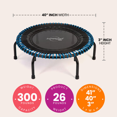 JumpSport 350 PRO 39" Fit Trampoline w/Blue EnduroLast Elastic Cords(Open Box)