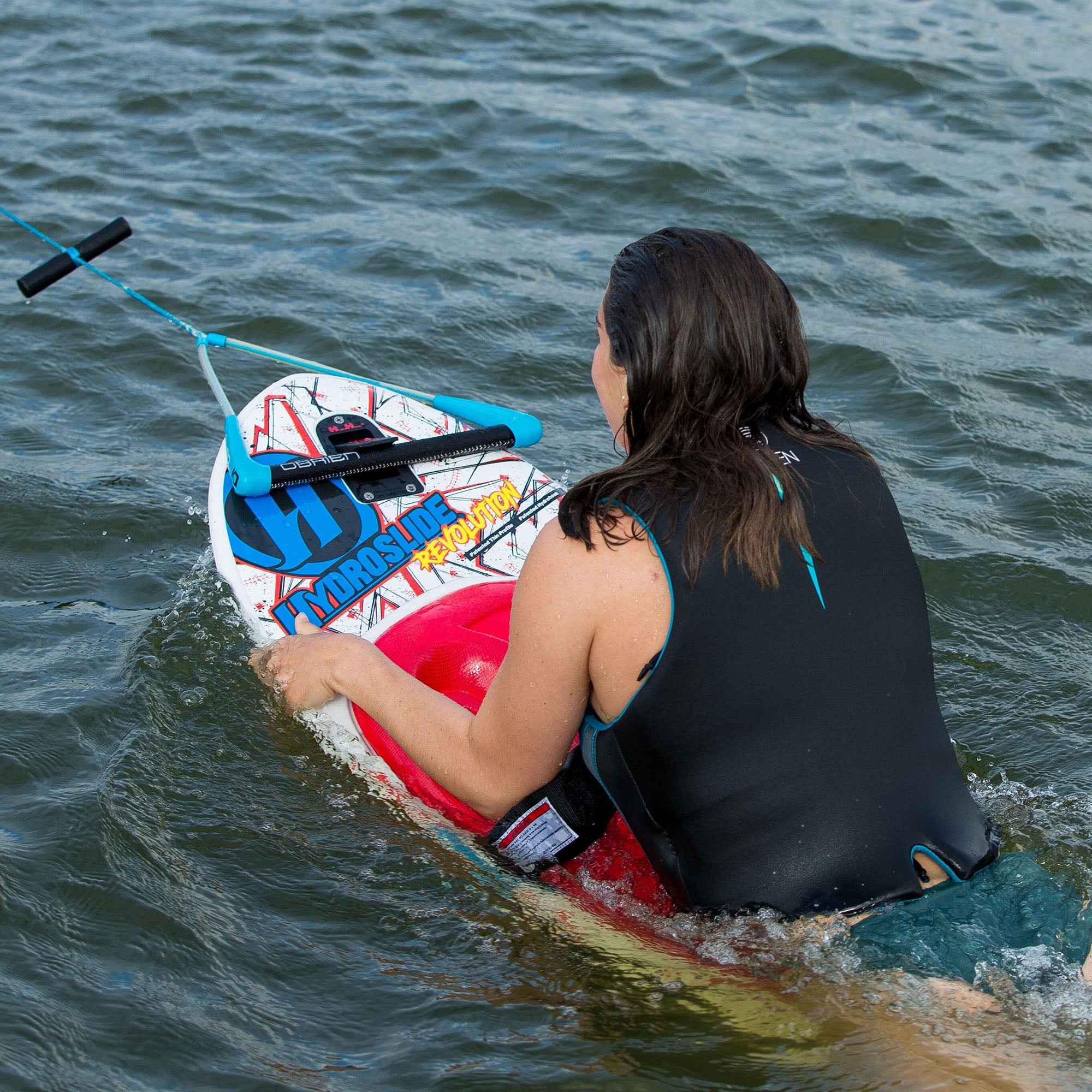 Hydroslide Water Kneeboard with Handle & Hydro Hook Tow Point, White (Open Box)