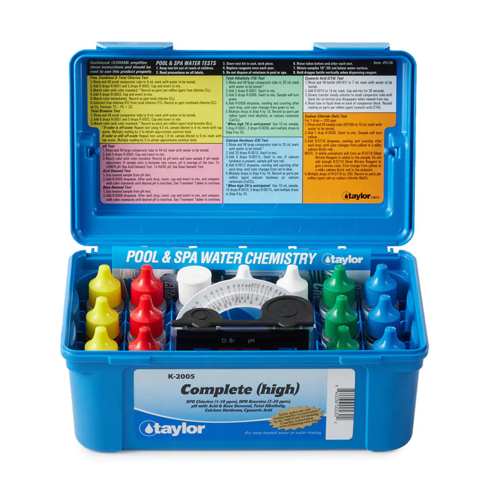 Taylor Swimming Pool Chlorine Bromine Alkalinity Hardness pH DP Test Kit (3) - VMInnovations