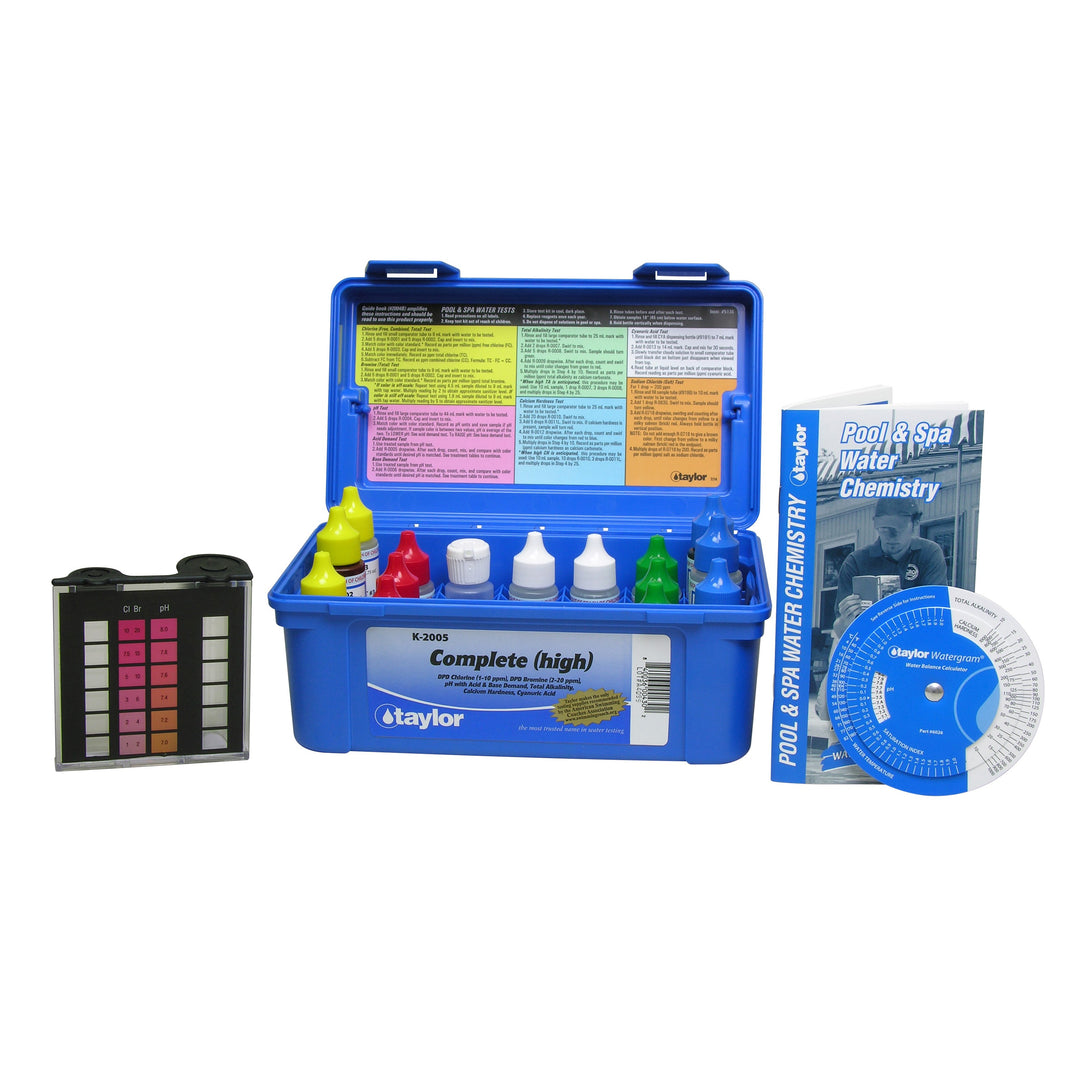 Taylor K2005 Pool Chlorine Bromine Alkalinity Test Kit w/ Additional Basic Kit