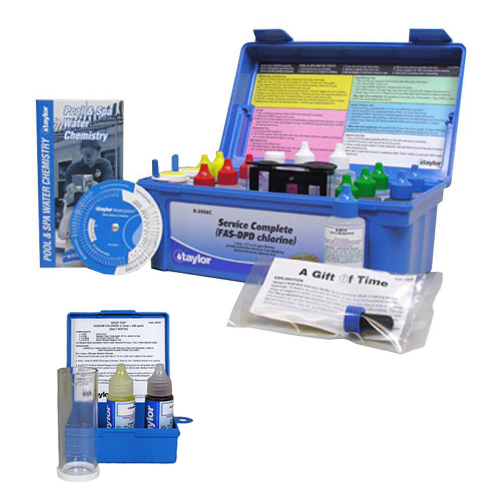 Taylor 2000 Service Complete Test & Salt Water Drop Swimming Pool Spa Test Kits