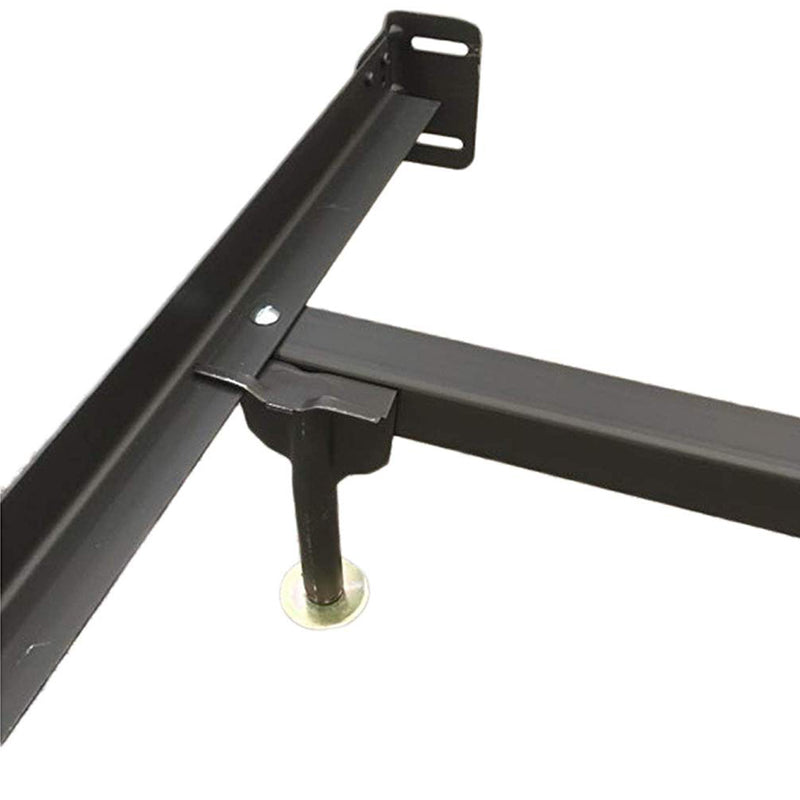 Glideaway Headboard Metal Platform Waterbed Frame w/ 9 Support Legs, King, Brown