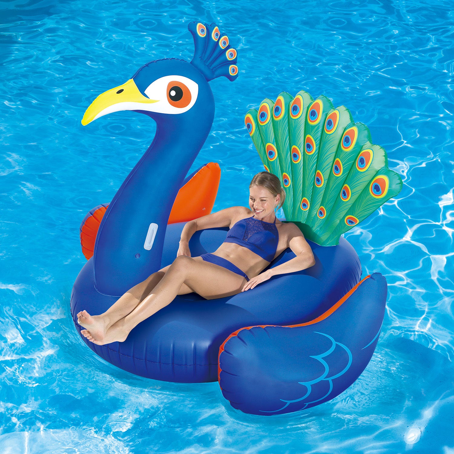 Summer Waves Elite 22 Foot Pool Kit + Pink Flamingo, Peacock and Swan Floats