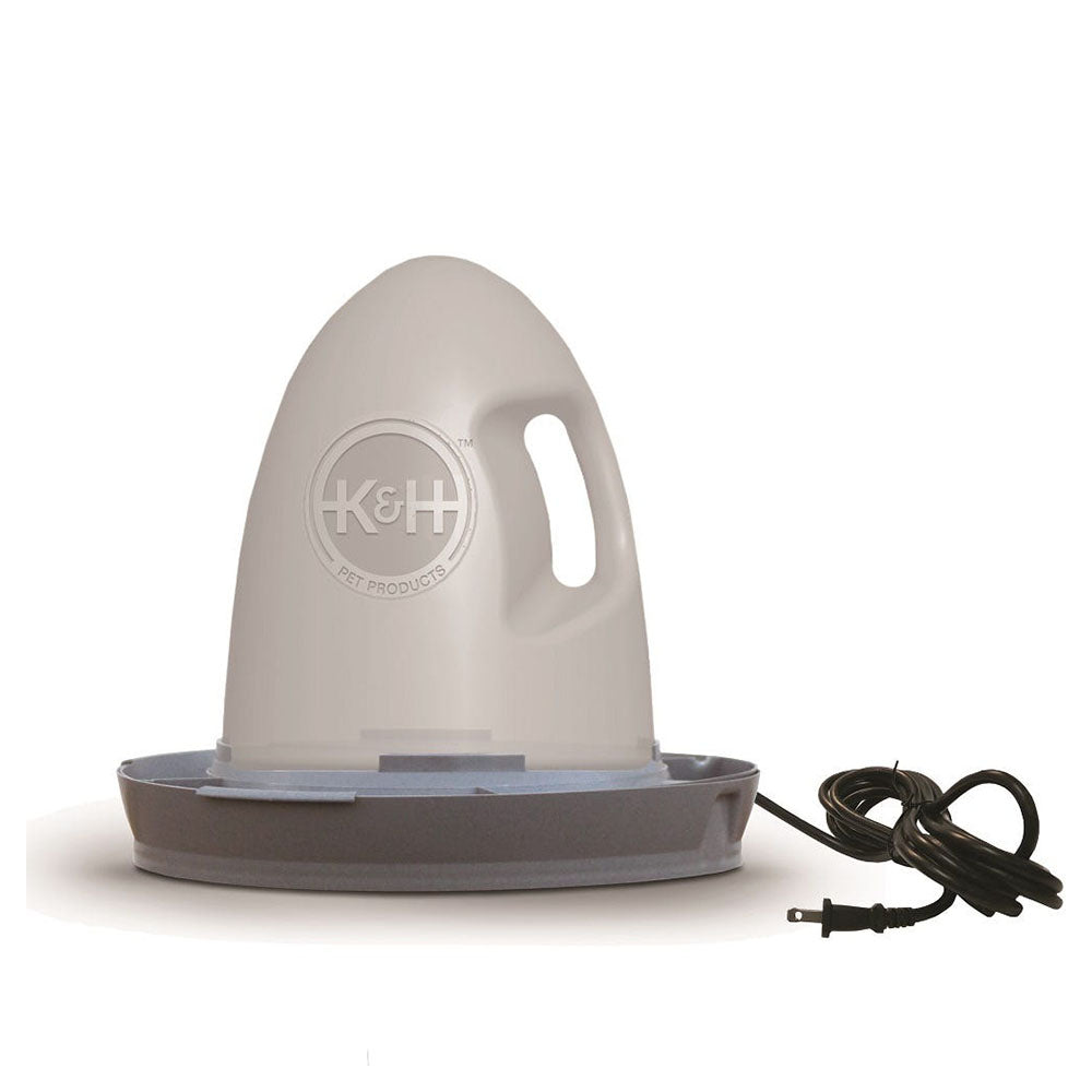 K&H Pet Products Thermo Heated Poultry Waterer No Roost Top, 2.5 Gal (Open Box)