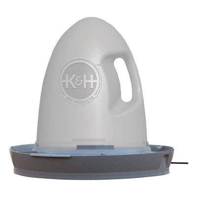 K&H Pet Products Thermo Heated Poultry Waterer with No Roost Top, 2.5 Gallons