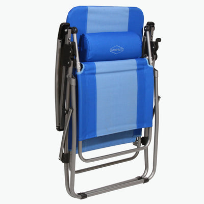 Kamp-Rite Camping Beach Patio Sports Anti Gravity Folding Chair, Blue (Open Box)