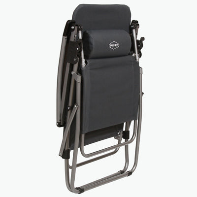 Kamp-Rite Folding Reclining Zero Gravity Chair w/Headrest Pillow, Black (2 Pack)
