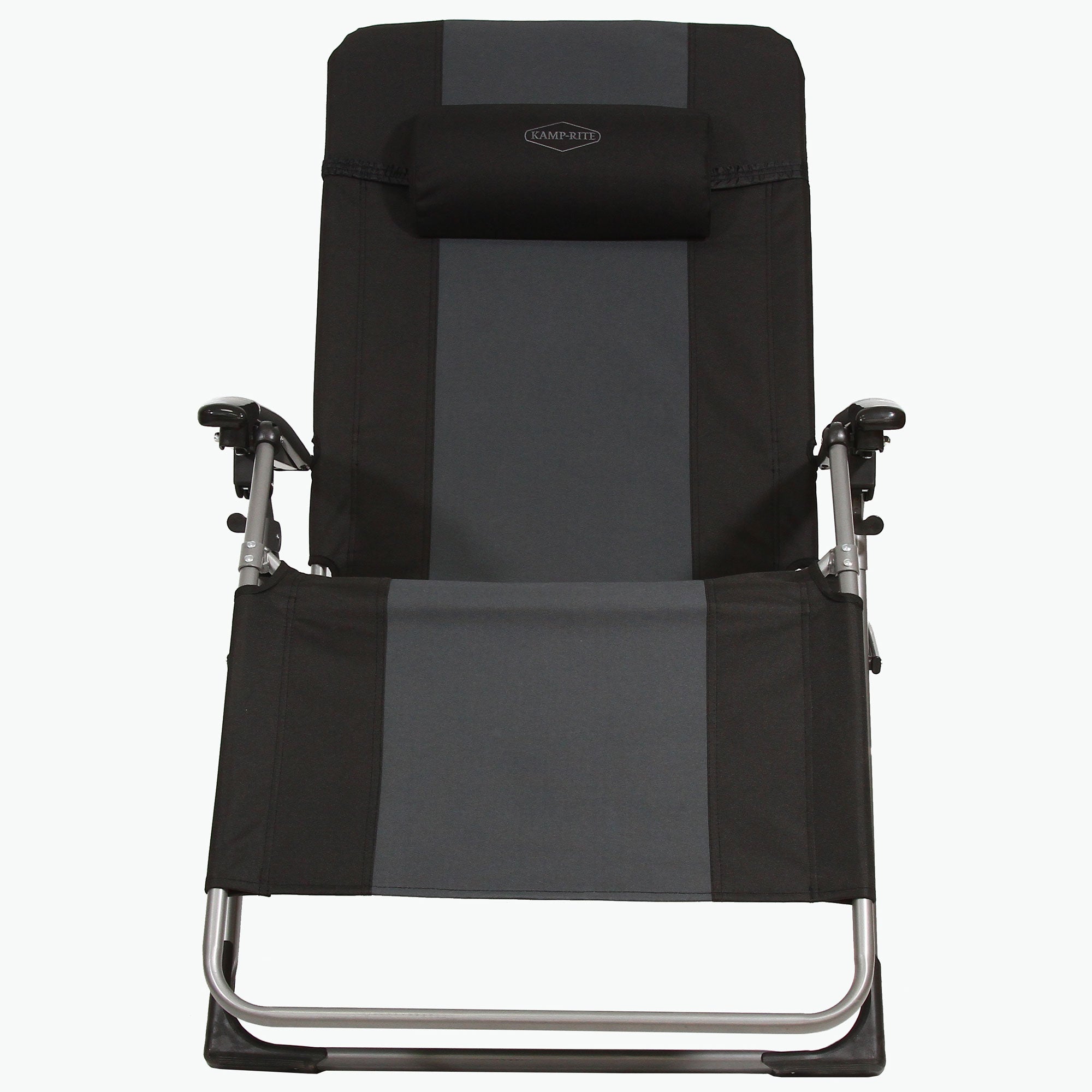 Kamp-Rite KAMPAC188 Oversized Anti Gravity Folding Beach Chair, Black (2 Pack)