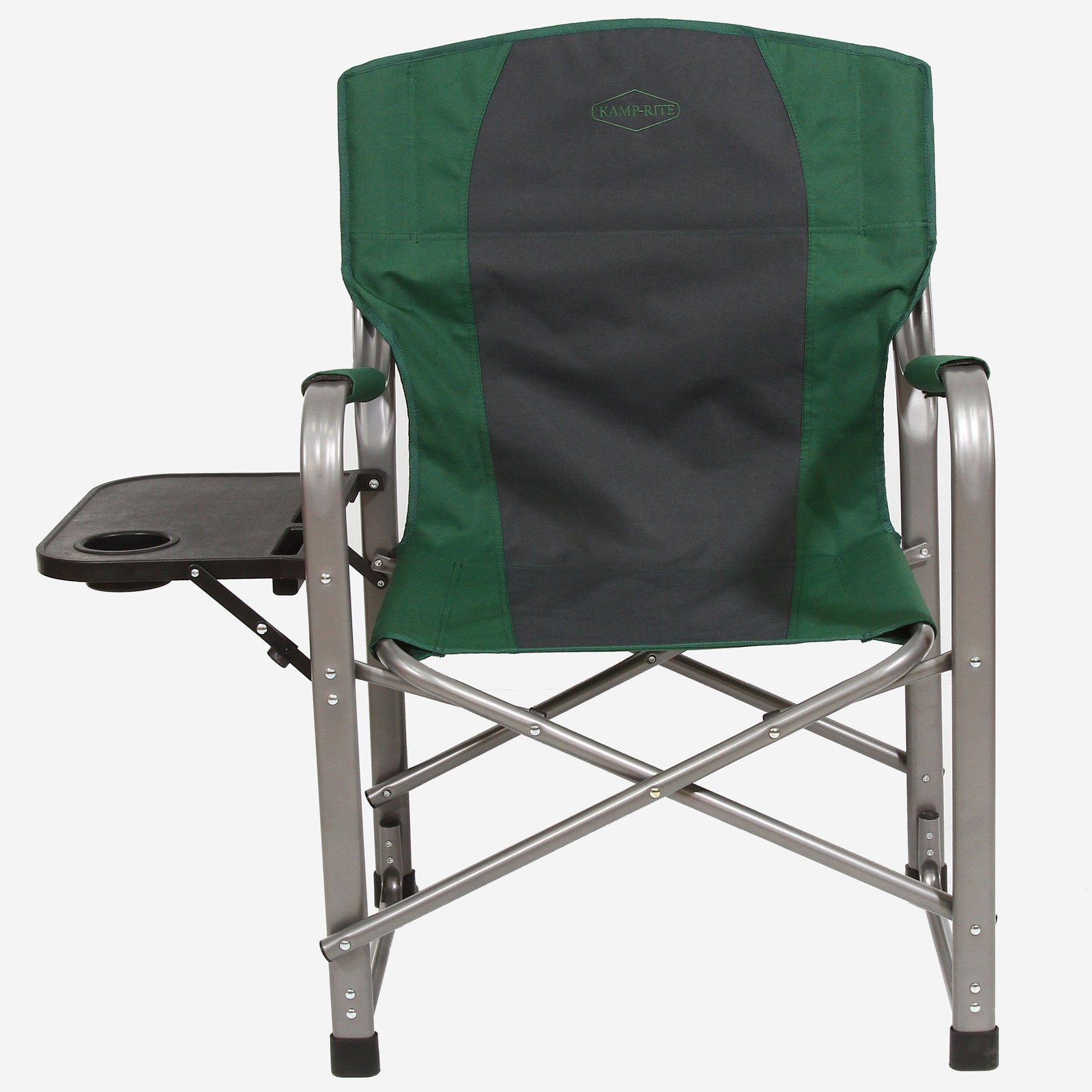 Kamp-Rite Director's Chair Camping Folding Chair with Side Table, Green (Used) - VMInnovations