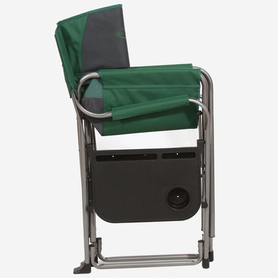 Kamp-Rite Director's Chair Camping Folding Chair with Side Table, Green (Used)