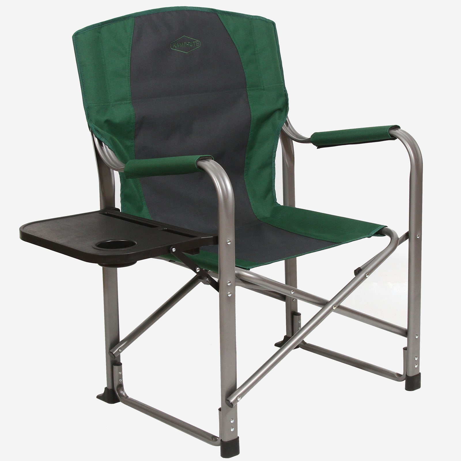 Kamp-Rite Director's Chair Camping Folding Chair with Side Table, Green (Used) - VMInnovations