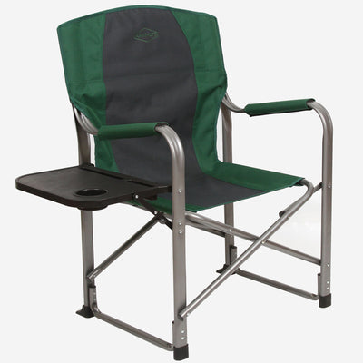 Kamp-Rite Director's Chair Camping Folding Chair with Side Table, Green (Used)