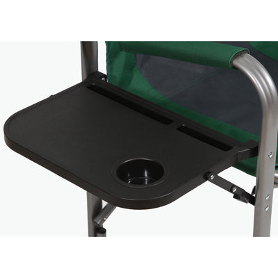 Kamp-Rite Director's Chair Camping Folding Chair with Side Table, Green (Used) - VMInnovations