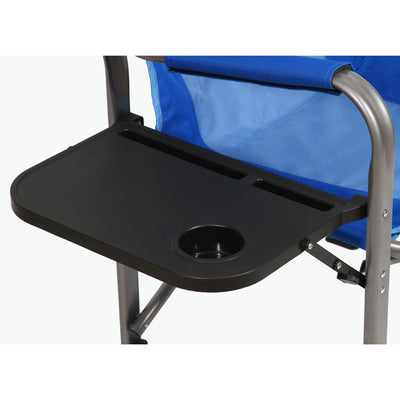 Kamp-Rite Director's Chair w/Side Table, Blue (Damaged)