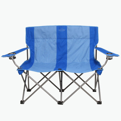 Kamp-Rite Portable 2 Person Folding Outdoor Patio Camping Lawn Beach Chair, Blue - VMInnovations