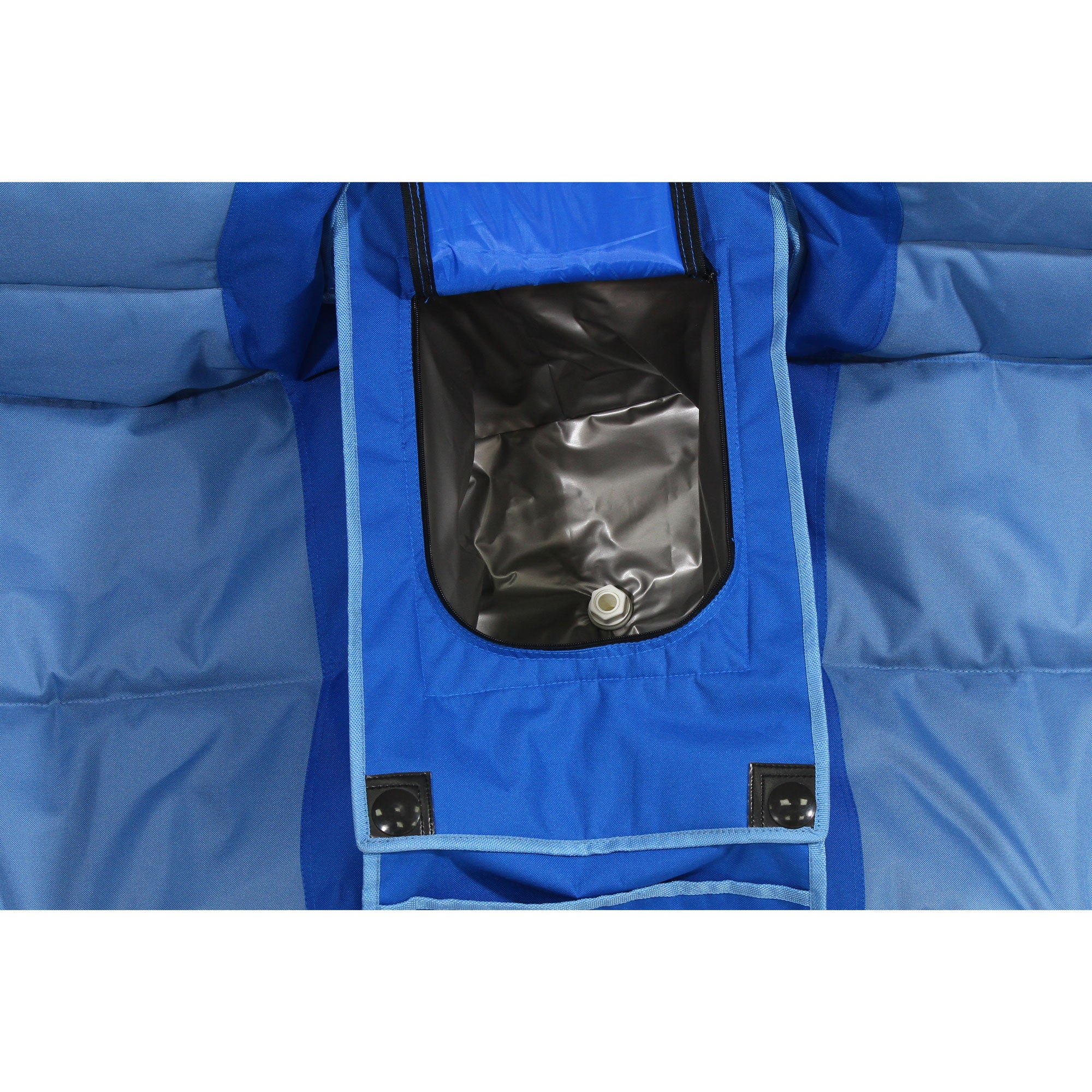 Kamp-Rite Double Folding Camp Chair with 2 Pack Padded Folding Camp Chair, Blue - VMInnovations