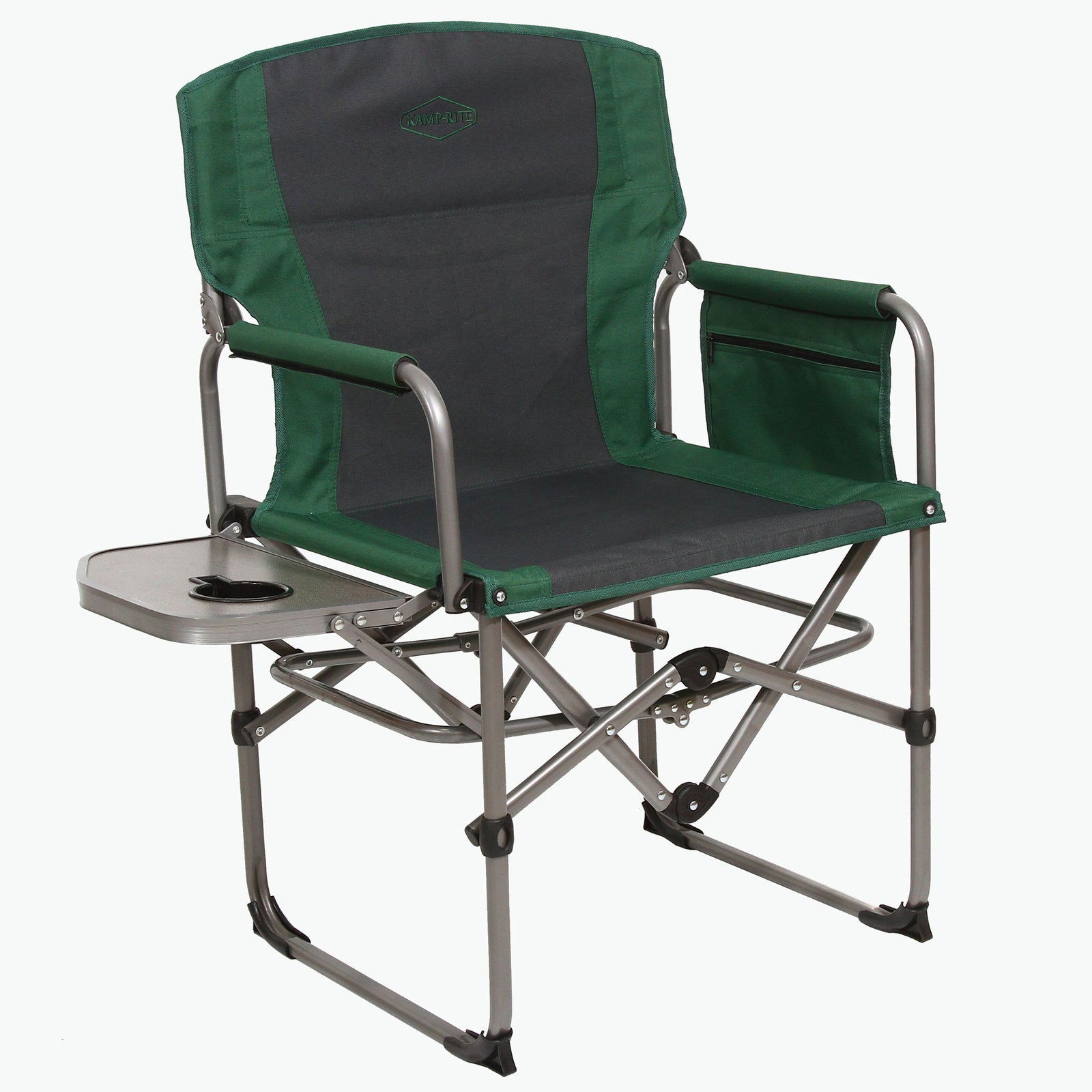 Kamp-Rite Folding Compact Director's Chair w/ Side Table (Open Box) - VMInnovations