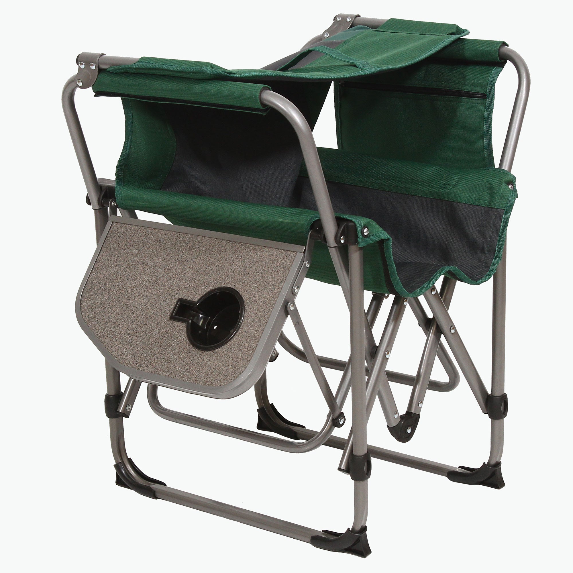 Kamp-Rite Folding Compact Director's Chair w/ Side Table (Open Box) - VMInnovations