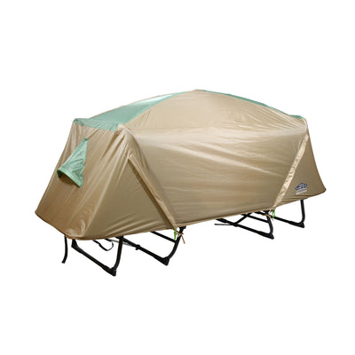 Kamp-Rite Oversize Portable Versatile Cot, Chair, & Tent, Green/Tan (2 Pack) - VMInnovations