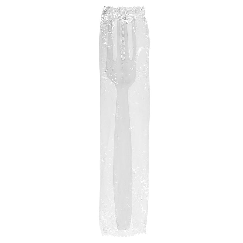 Karat 7 Inch White Plastic Wrapped Disposable Forks (Pack of 1,000) (Open Box)