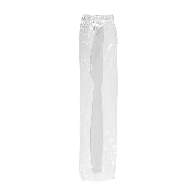 Karat 7.6 Inch White PS Plastic Disposable Knives (Pack of 1,000) (Open Box)