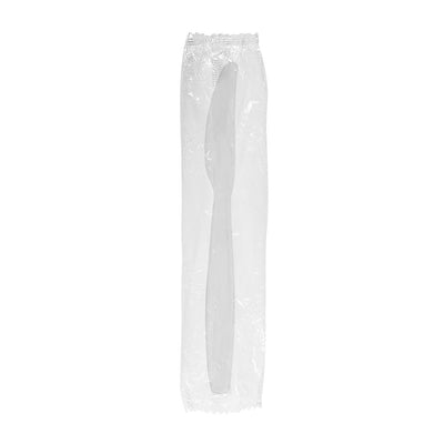 Karat White Plastic Wrapped Heavyweight Disposable Forks and Knives, 1000 Pack